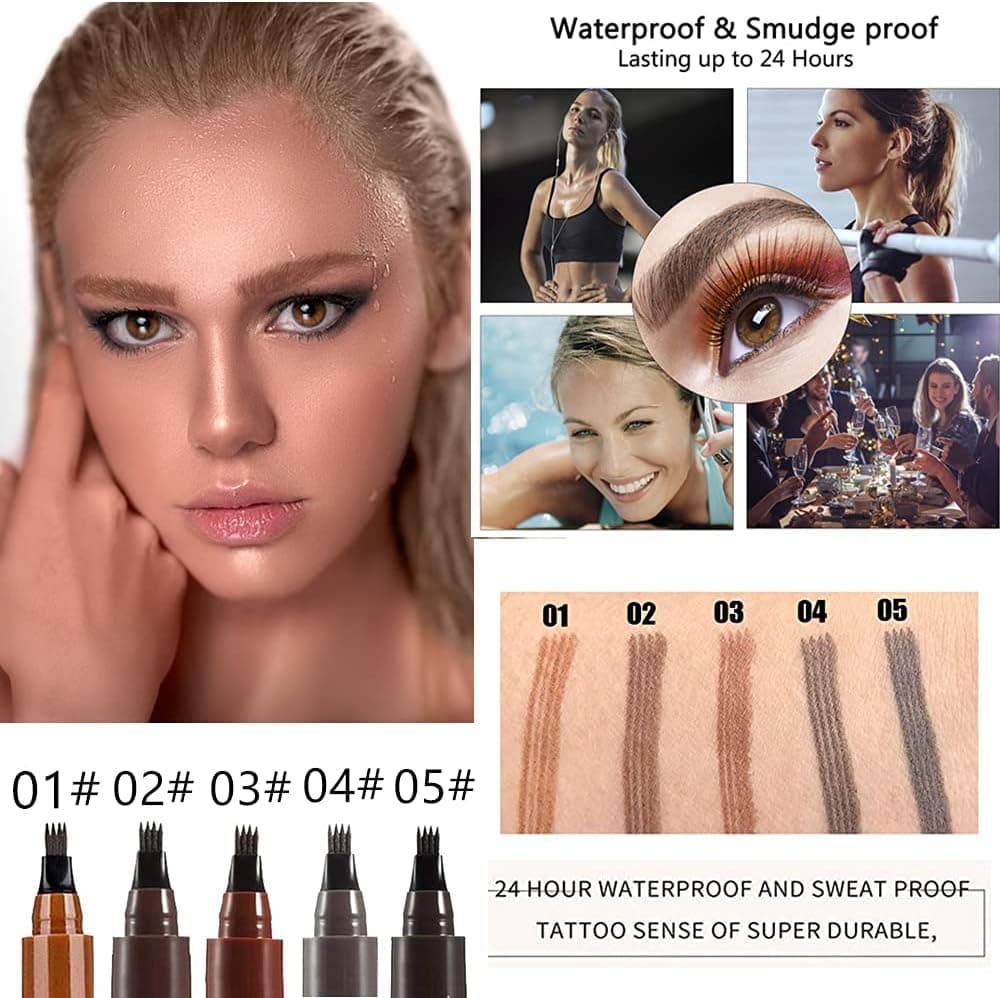 Mecow Liquid Eyebrow Pencil 24 Hours Waterproof Liquid Eyebrow Pen