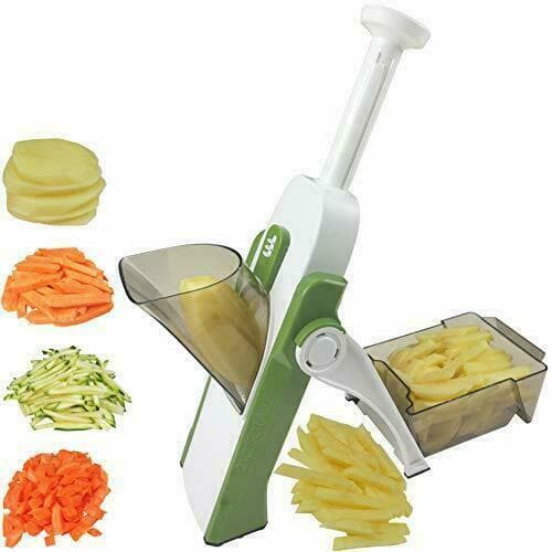 4 In 1 Vegetable Cutter Chopper Adjustable Multi-function Cutter Vertical Vegetable Cutter Kitchen Shredder Grater Artifact(random color )