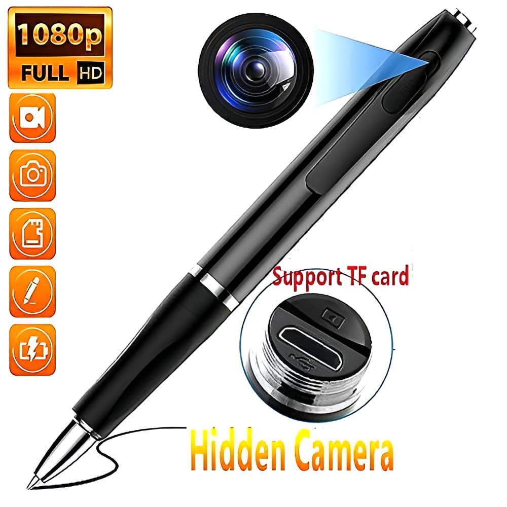 V8 HD 1080P Camera Pen with Voice Recording Video Photo Capture USB Rechargeable Ballpoint Pen