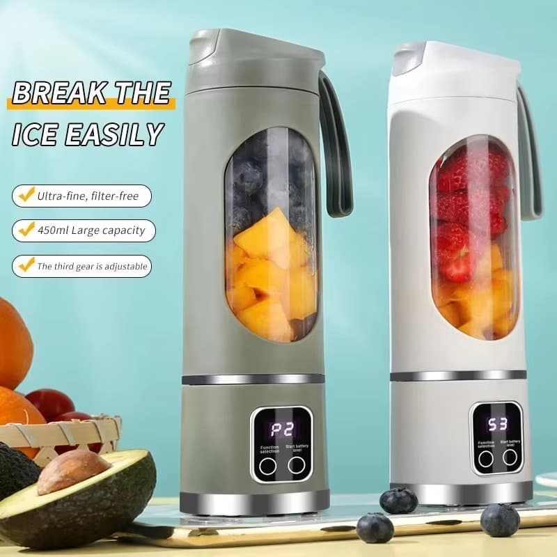 Portable USB Rechargeable Blender & Juicer – Personal Wireless Mini Smoothie Maker with Stainless Steel Blades for Shakes & Juices