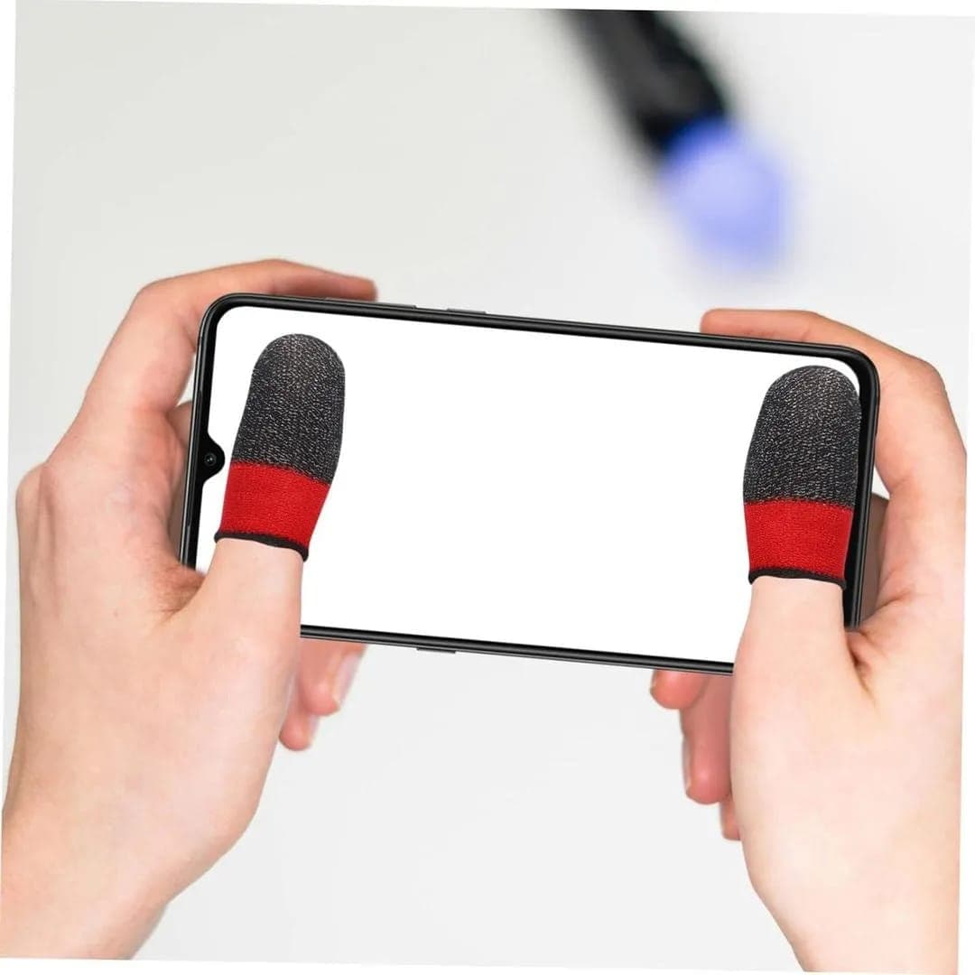 Premium Gaming Finger Sleeves Bundle 1 Pair Anti Sweat Touchscreen | Random Colour