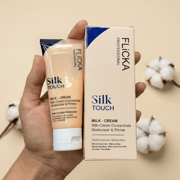 Flicka Silk Touch Milk Cream Concentrate Multi Function Moisturizer And Primer With Aloe Vera And Shea Butter