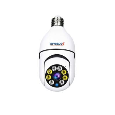 Speed-X SP-E27 WiFi Bulb Camera 1080P 360° Panoramic Night Vision Two-Way Audio V380Pro App