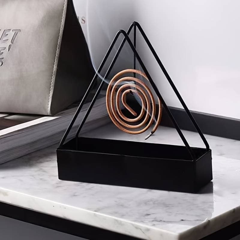 Mosquito Coil Holder, Iron Mosquito Coil Holder In Triangle Shape - Durable Stand Designed For Safe Placement Of Mosquito Coils (Random Color)
