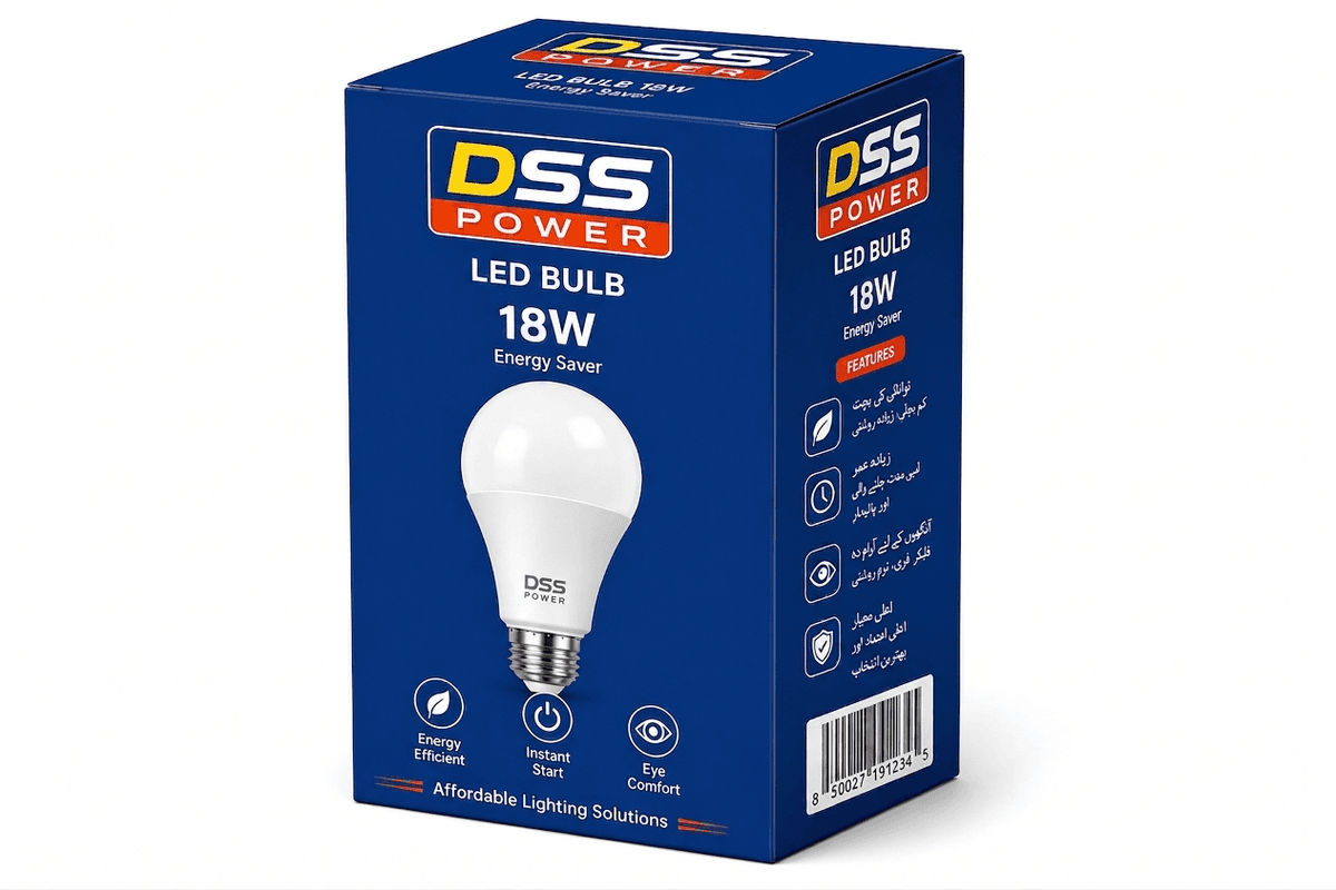DSS Power 18W LED Bulb Higher-Output Lighting For Larger Rooms, Shops, Offices And Indoor Spaces