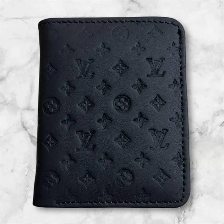Men's Premium Leather Bi-Fold Wallet | Embossed Designer Pattern Card Holder