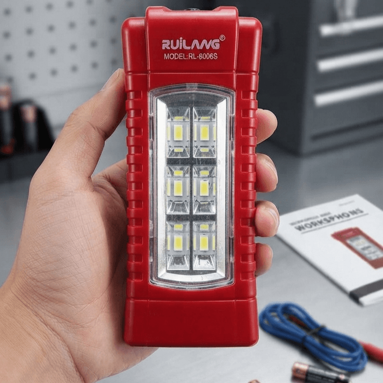 Ruilang Model RL-6006S Rechargeable LED Flashlight And Emergency Work Light - Lighting Product Designed For Illumination And Daily Lighting Routine