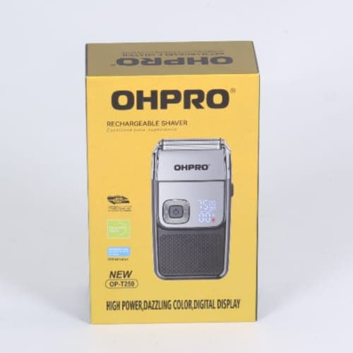 OHPRO OP-T250 Rechargeable Shaver - Personal Care Product Designed For Grooming And Daily Hygiene Routine
