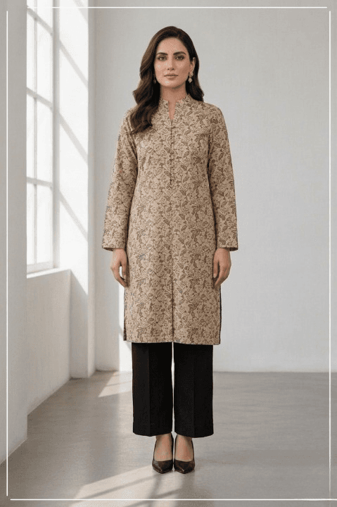 Unstitched Black Allover Block Printed 2-Pcs Katan Silk Suit for Women – Premium Soft Fabric Shirt & Trouser Dress Material