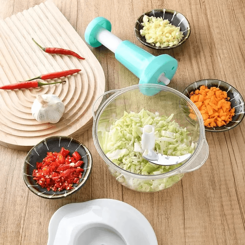 1.5L Push Chopper | Hand Press Manual Push Chopper For Kitchen Use | Food Chopper Multipurpose