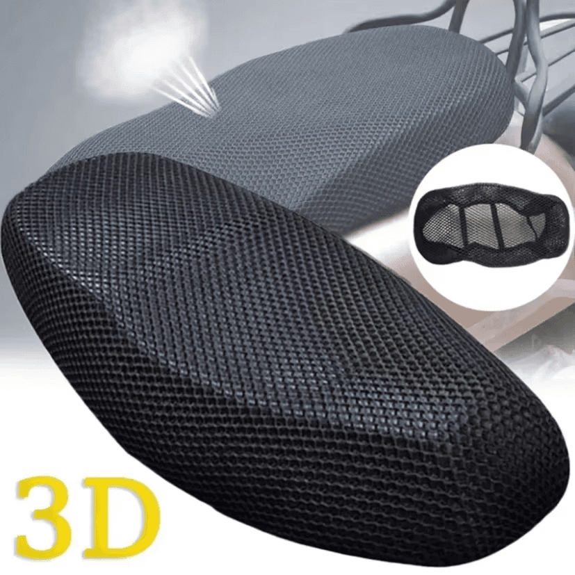 Bike net seat cover for all motorbikes 10 MM Thickness stretchable material thick net cover long lasting - fits on all models seat cover