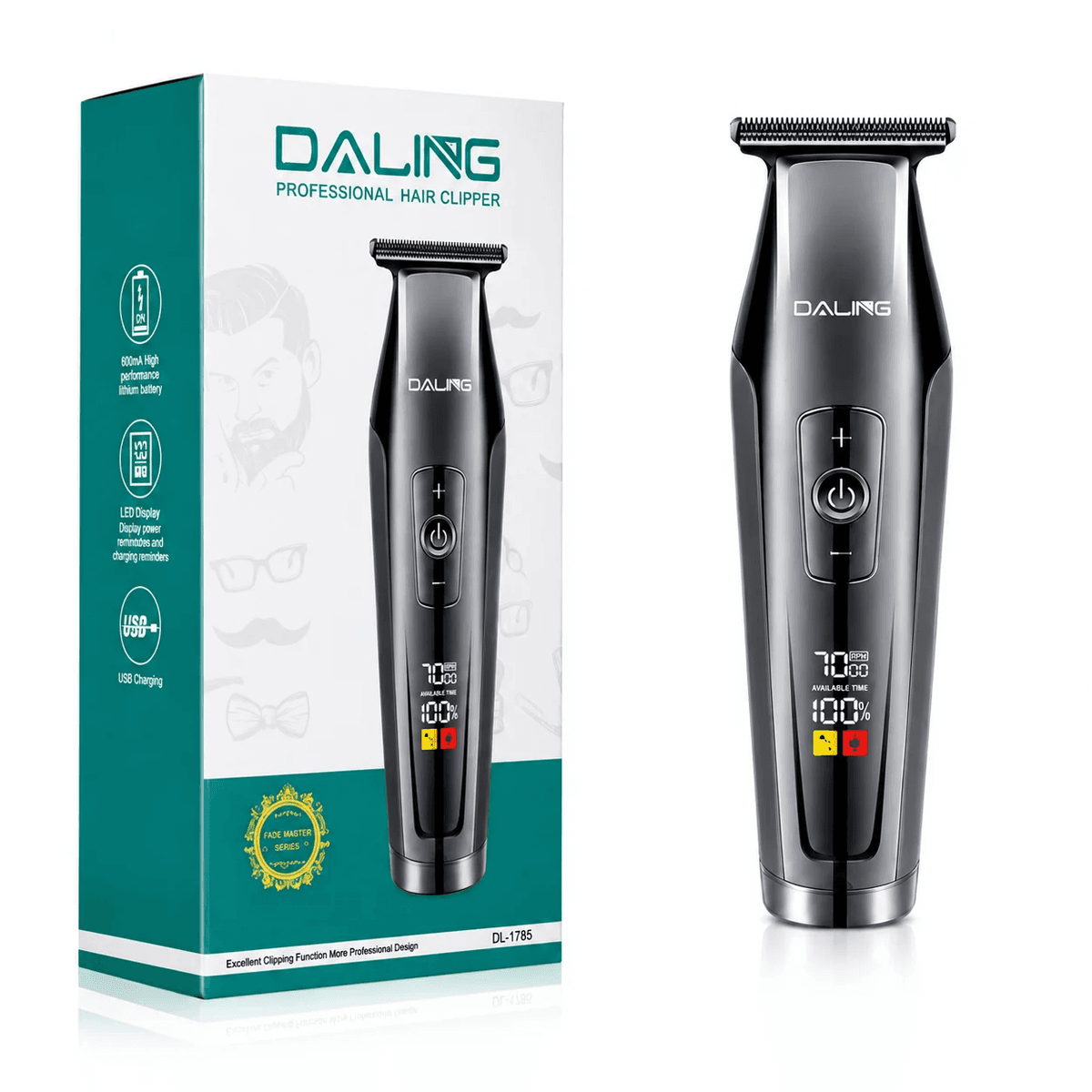 Daling Professional Hair Clipper Model DL 1777 Durable Reliable Sharp Blades Adjustable Settings Practical Choice For Men Grooming And Barber Use