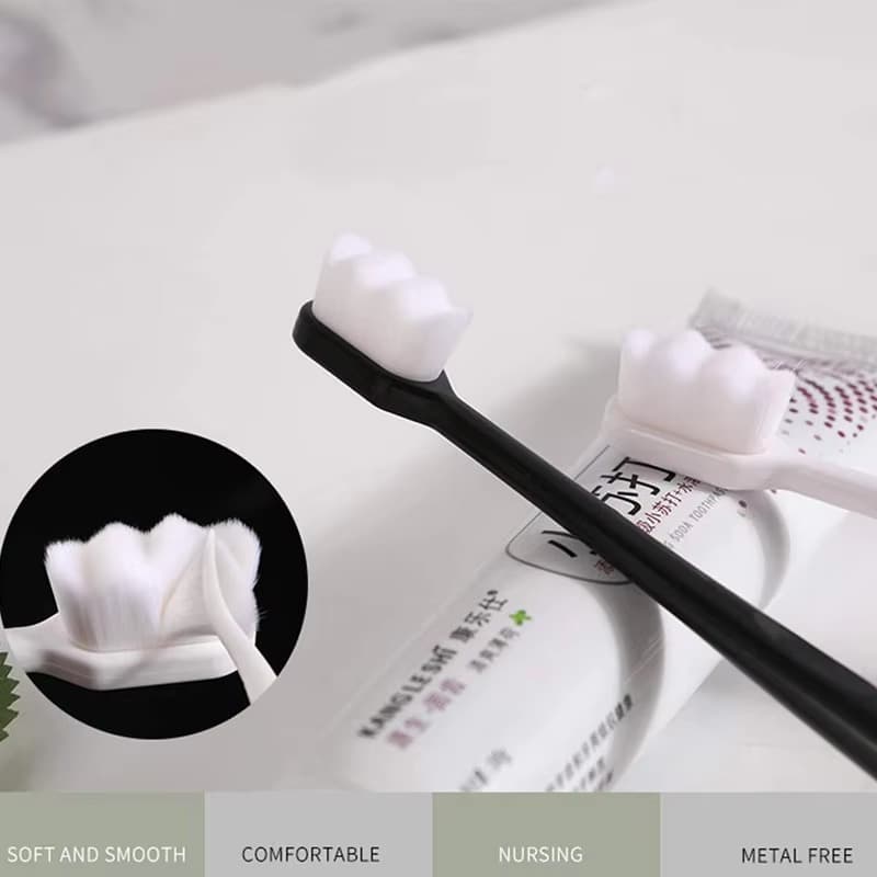 Nano Toothbrush with Travel Case | Ultra Soft Micro-Nano Bristles | Gentle Toothbrush for Sensitive Gums | Suitable for Adults & Kids | Random Color