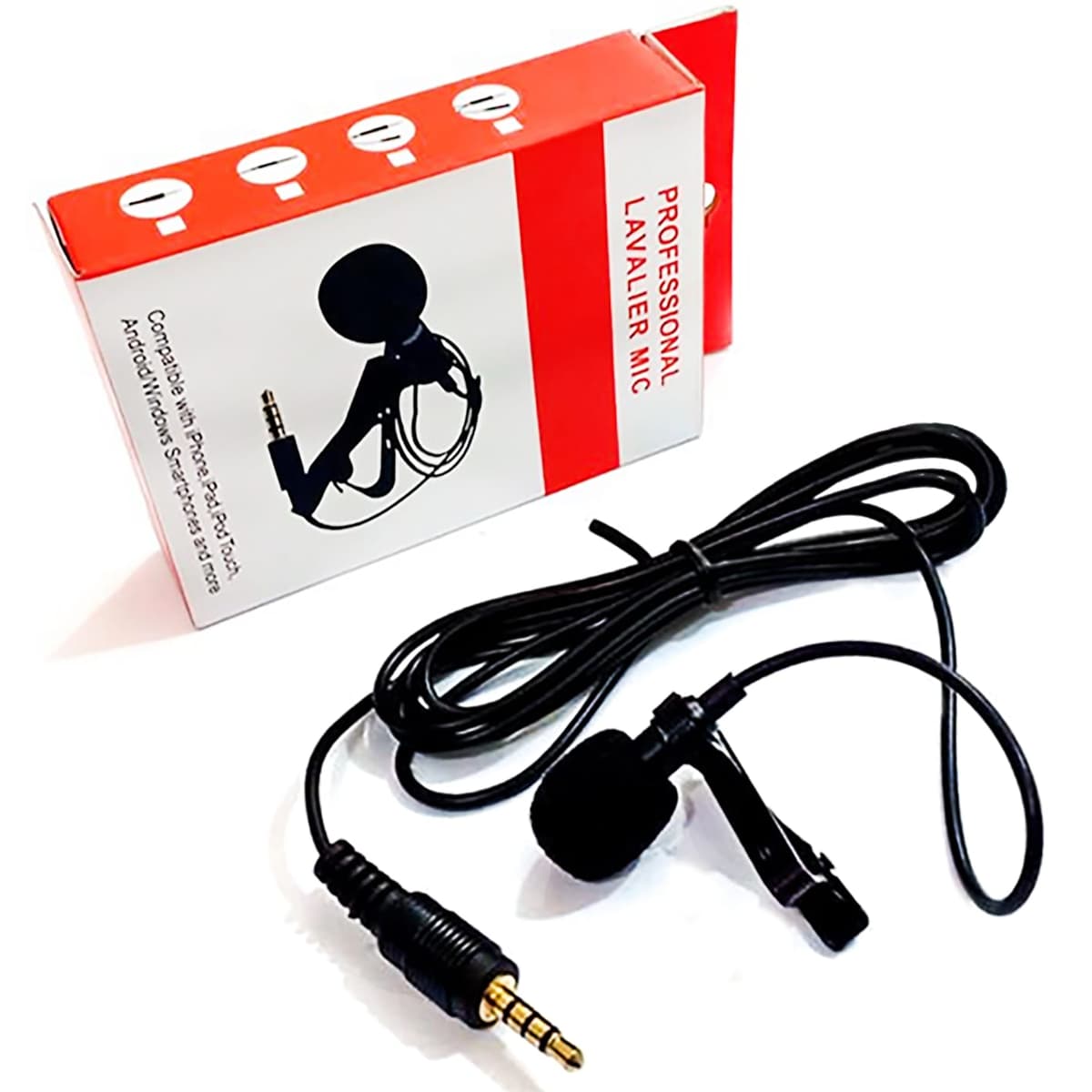 Professional Lavalier Microphone for TikTok & Blogging – Clip-On Wired Mic