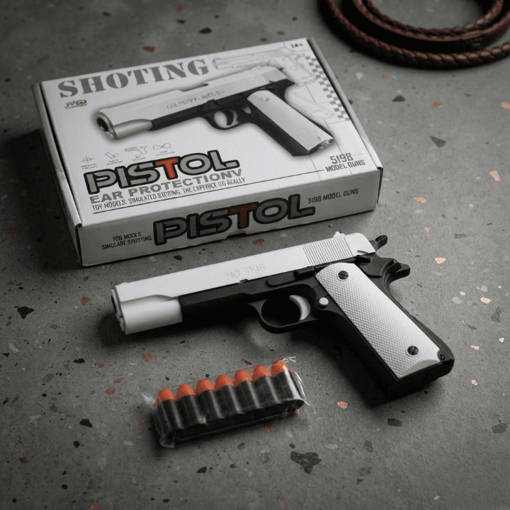 Toy Model Pistol 519B With Soft Bullets Durable Safe Fun Practical Choice For Kids Outdoor Play Shooting Games And Entertainment