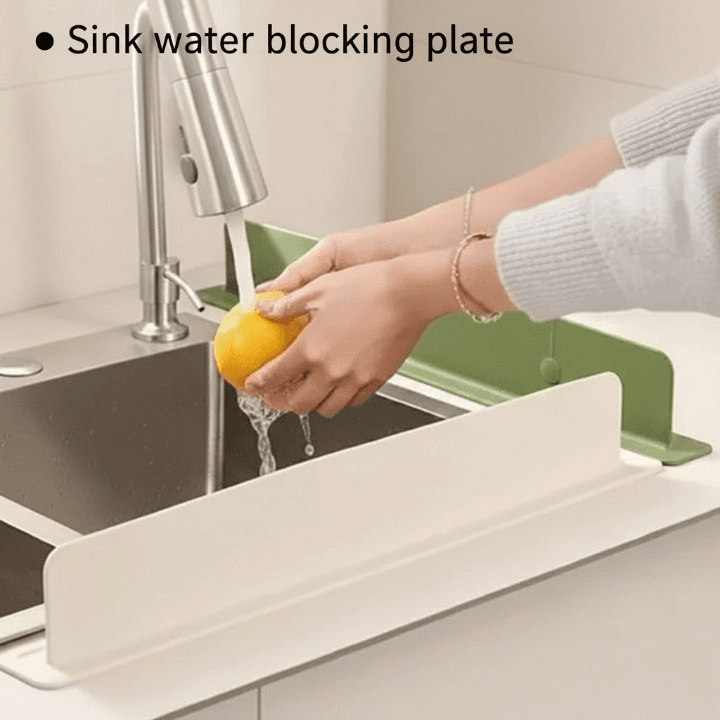 Kitchen Sink Water Splash Guard Blocking Plate Durable Strong Adhesion Easy To Use Compact Practical Choice For Preventing Splashing While Washing