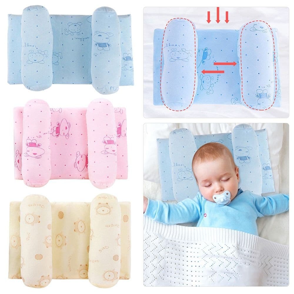 Adjustable Baby Sleeping Support Pillow Anti Roll Cushion And Neck Protection Infant Sleep Positioner | Random Colour