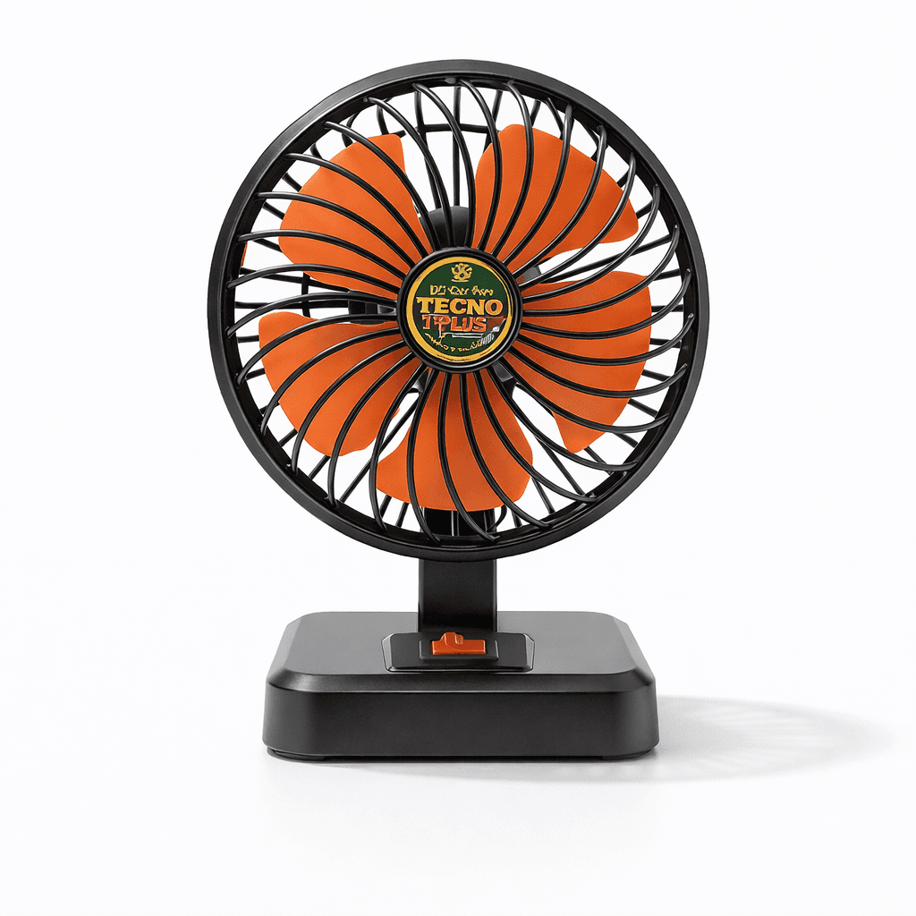 TECNO Plus GA-88 Portable AC/DC Table Fan – 12V Car & 220V Home Fan | Adjustable Mini Desk Fan for Office, Travel & Load Shedding | 8x6 Inches