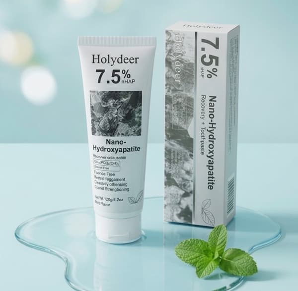Holydeer 7.5% Nano-Hydroxyapatite Recovery Toothpaste – Fluoride-Free Mint - 120g